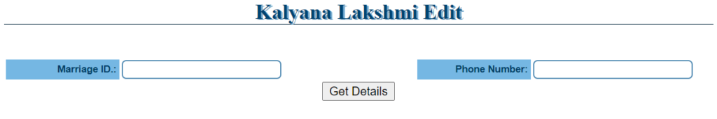 kalyana laxmi edit application form