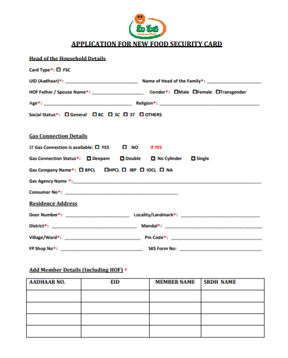 How To Apply Ration Card In Telangana NEW FSC 2024