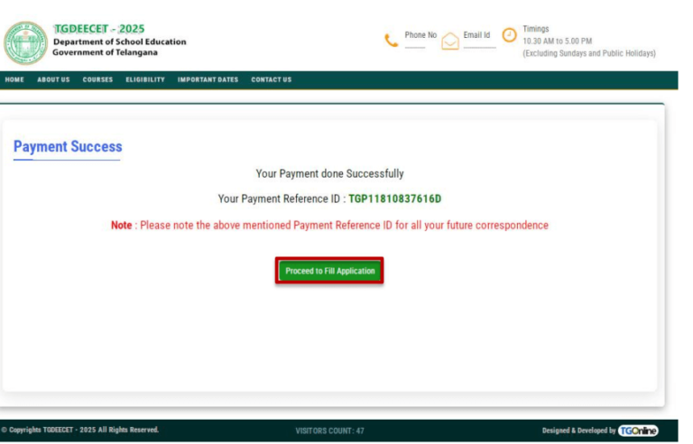 TG DEECET Notification 2025 How To Apply Online