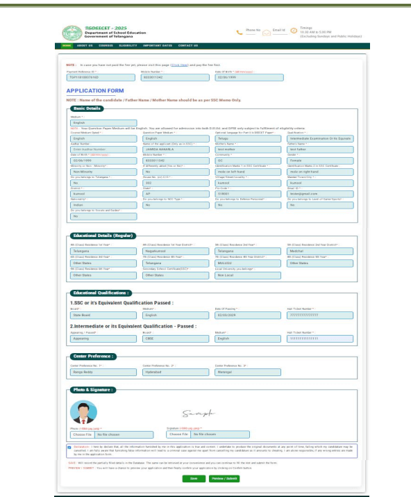 TG DEECET Notification 2025 How To Apply Online