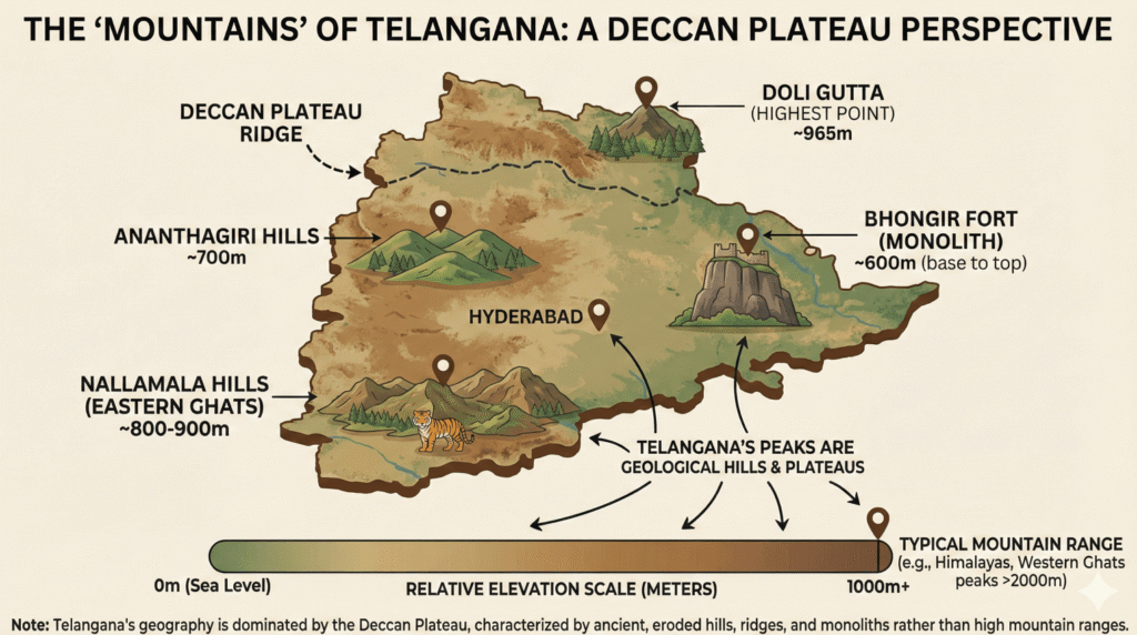overview telangana mountains