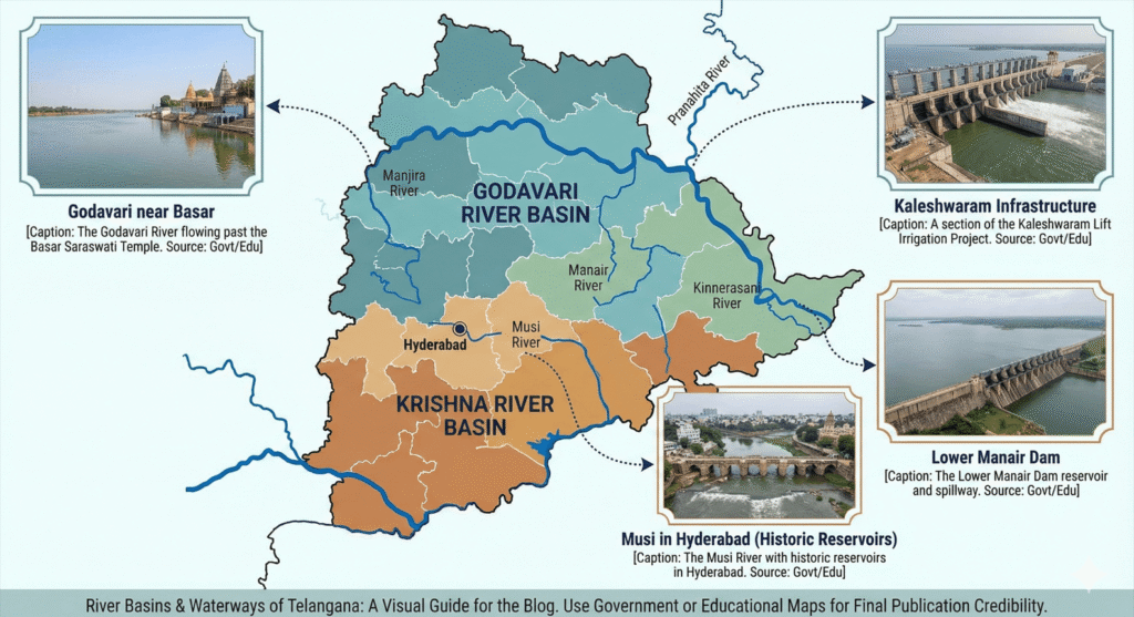 Rivers in Telangana – Complete Guide for Exam Aspirants (TSPSC, UPSC, Groups) 2 rivers in telangana overview