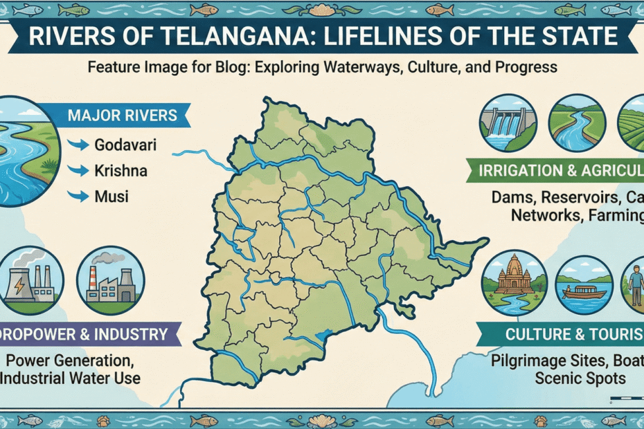 Rivers in Telangana – Complete Guide for Exam Aspirants (TSPSC, UPSC, Groups) 1 rivers in telangana state
