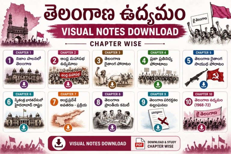 telangana movement visual notes download