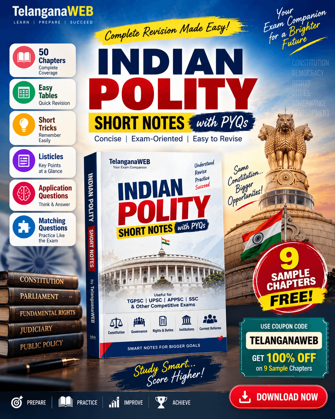 Indian Polity Shorts Notes In Telugu (Sample Copy) 1 Indian Polity Short Notes